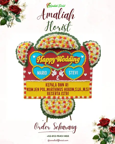 Papan Bunga Pernikahan Bendolo